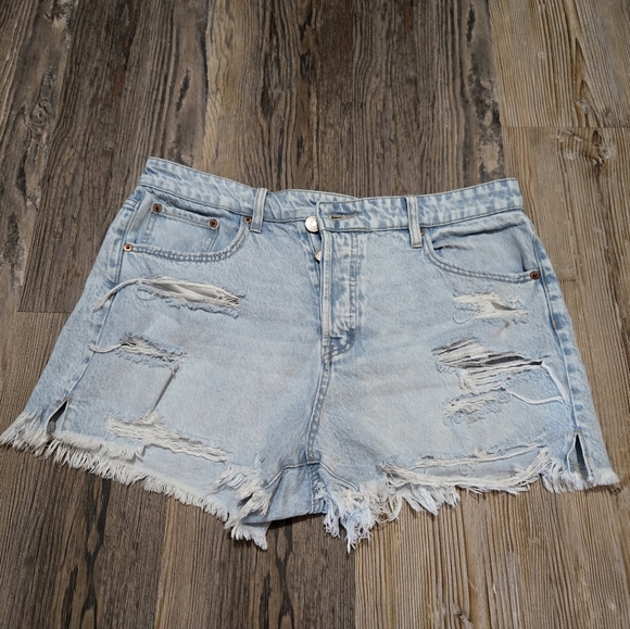 Aeropostale Pants - Aeropostale Blue Jean Shorts Distressed High-Waisted, Mom Short, Size 12